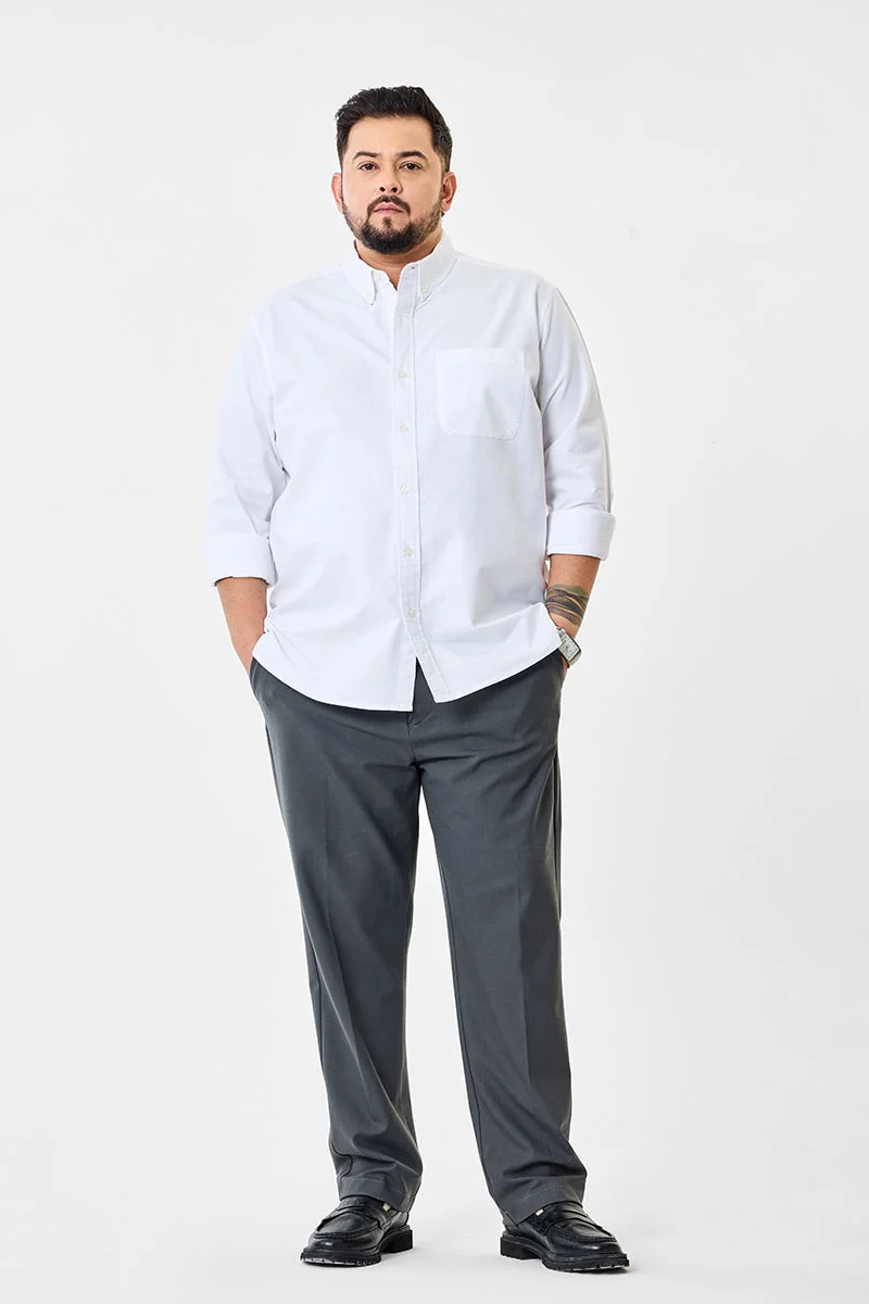 SNITCH بنطلون مقاس كبير بقصة عادية مطاطي