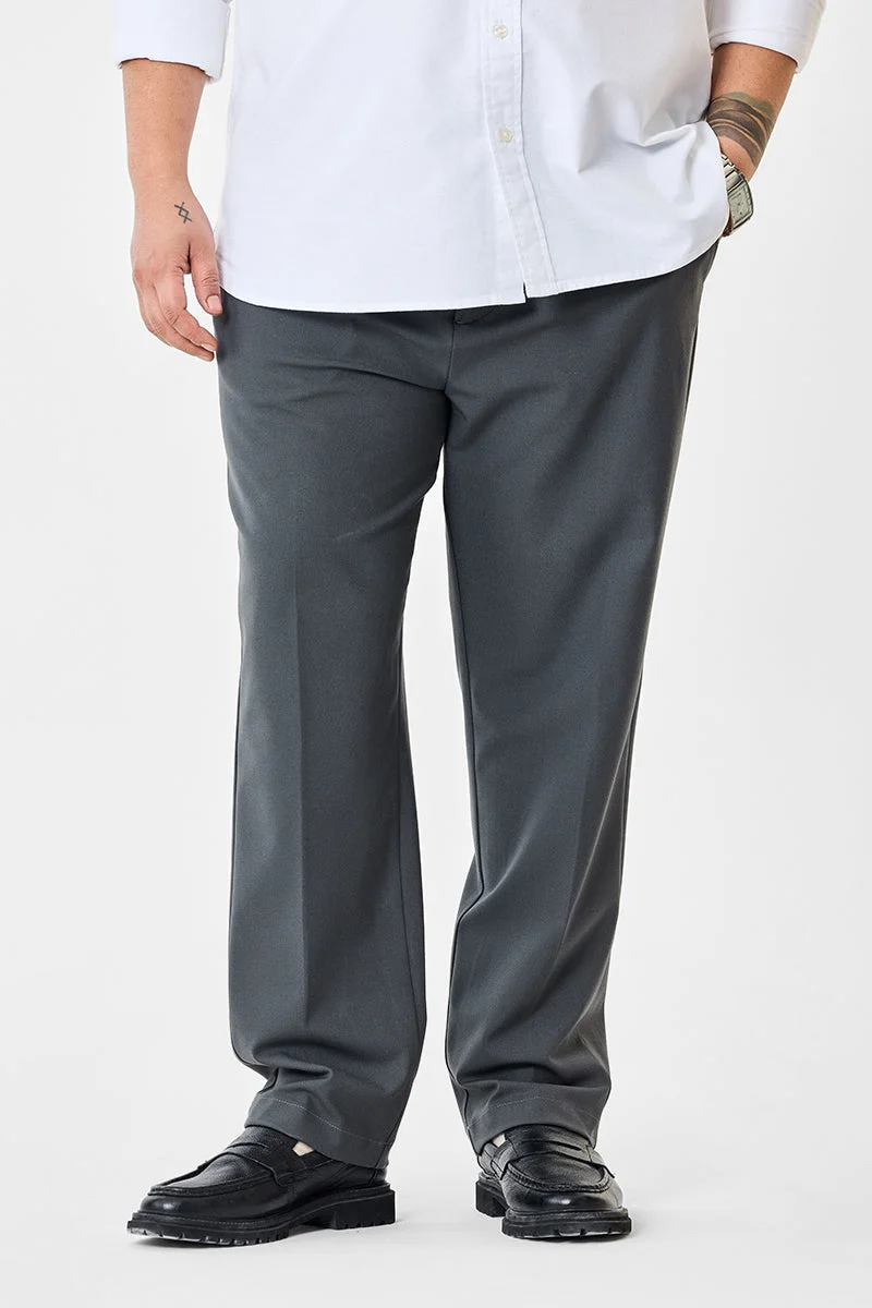 SNITCH بنطلون مقاس كبير بقصة عادية مطاطي