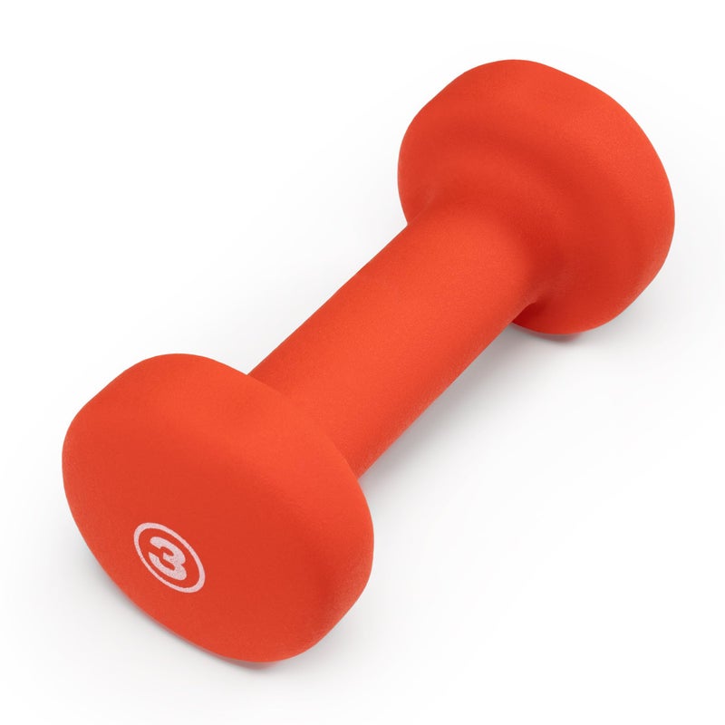 Marcy Neoprene Dumbbell, Single Piece, 3-lb, Strawberry - Image 1