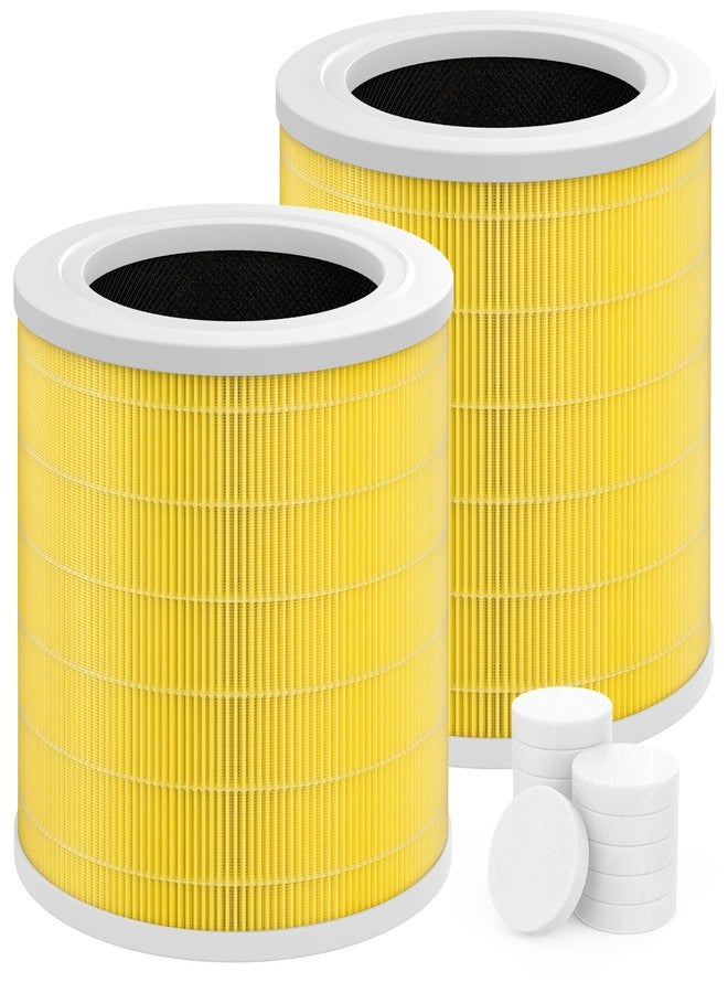 XBWW 2 Packs A2001 Replacement Pet Filter Compatible with A2001 Air Purifi-er, 3-in-1 High Efficiency Filtration, Part # AF-2001, Yellow - Image 1