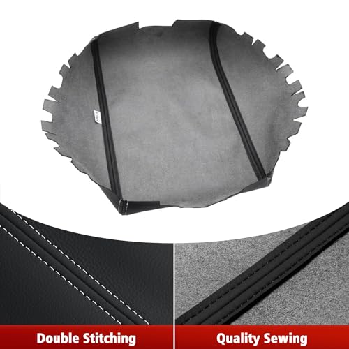 KBH Center Console Cover Replacement for Infiniti QX60 / JX35 & Nissan Pathfinder 2013-2020, Vinyl Leather, Car Armrest Upholstery, Anti-Scratch, Black-Gray Stitch - Image 2