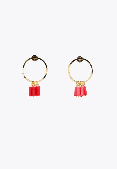 Lola Casademunt Natural stone hoop earrings