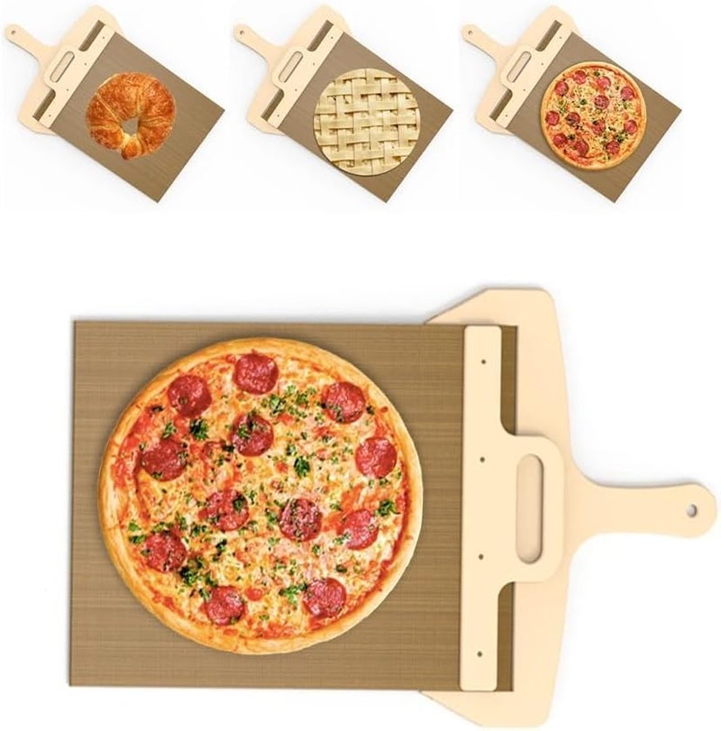HELIMIX Sliding Pizza Peel Spatula 22 x 12 Newest Pizza Paddle for The Pizza Peel That Transfers Pizza Perfectly Pizza Peel Board with Handle Essential Baking Tool for Sliding Bread Peel - Image 4