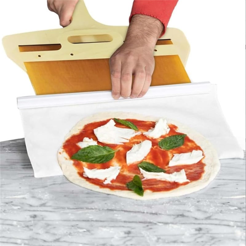 HELIMIX Sliding Pizza Peel Spatula 22 x 12 Newest Pizza Paddle for The Pizza Peel That Transfers Pizza Perfectly Pizza Peel Board with Handle Essential Baking Tool for Sliding Bread Peel - Image 3
