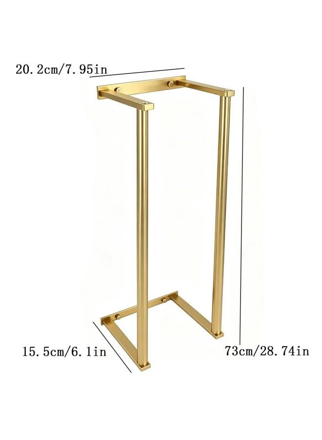 YWHWLX Bathroom Towel Rack for Rolled Towels, Wall Mounted Towel Storage Rack for Bathroom Organization, Stainless Steel Towel Storage Holder Can Holds Up to 6 Large Bath Towels (Gold) - Image 3