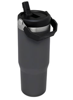 Stanley STANLEY IceFlow Flip Straw Water Bottle, 0.88L – Vacuum Insulated, Leakproof & BPA-Free – Keeps Water Cold for 12 Hours – Easy-Carry, Dishwasher Safe Stainless Steel Travel Mug (Charcoal) – Perfect for Active Lifestyles & On-the-Go Hydration  - Image 3