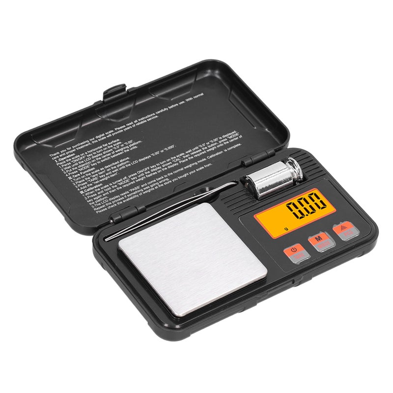 200g/0.01g Jewelry Scale LCD Display Mini Portable Electronic Balance Scale with Weight Tweezers - Image 2