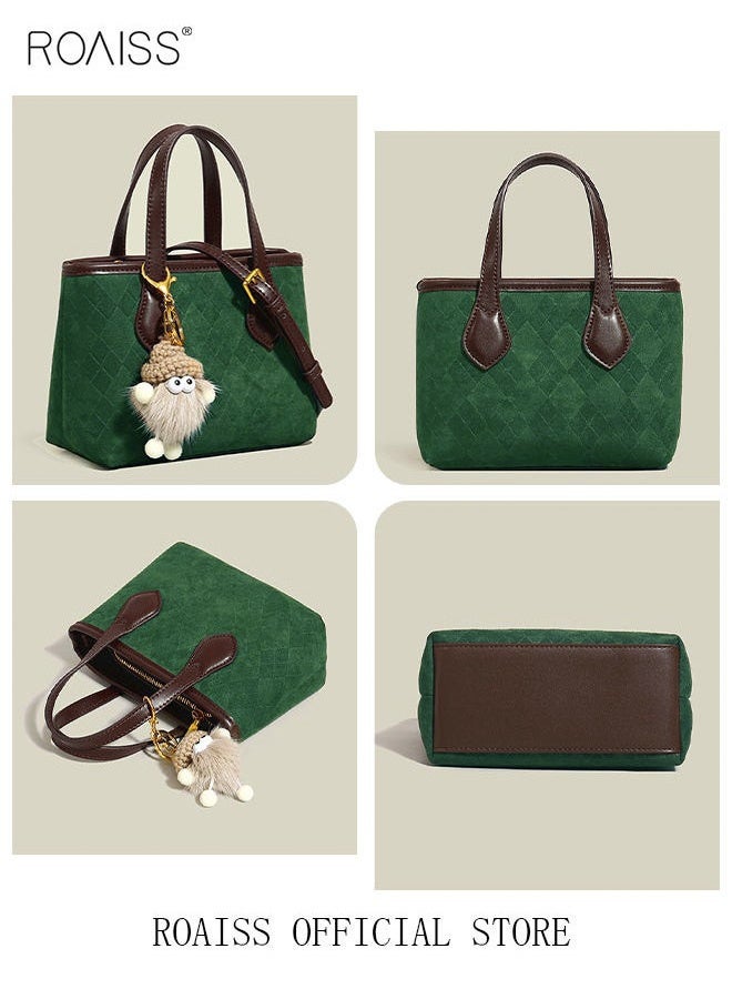 roaiss Bucket Bag for Women Can Be Used As A Cross-Body Bag Frosted Fashionable and Versatile Retro Casual Textured Handbag  - Image 4