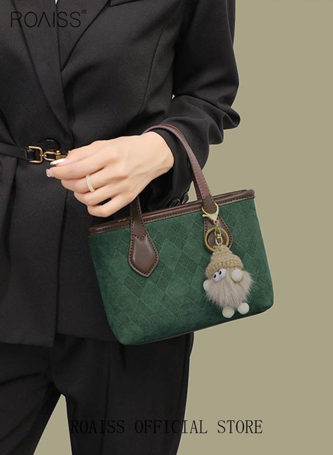 roaiss Bucket Bag for Women Can Be Used As A Cross-Body Bag Frosted Fashionable and Versatile Retro Casual Textured Handbag  - Image 2