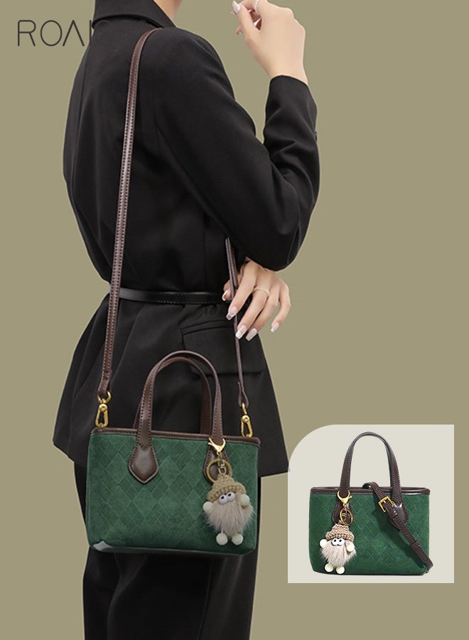 roaiss Bucket Bag for Women Can Be Used As A Cross-Body Bag Frosted Fashionable and Versatile Retro Casual Textured Handbag  - Image 1