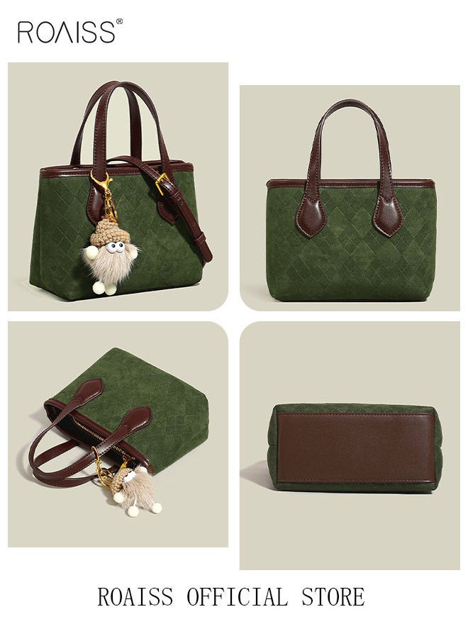roaiss - Bucket Bag for Women Can Be Used As A Cross-Body Bag Frosted Fashionable and Versatile Retro Casual Textured Handbag - Image 1