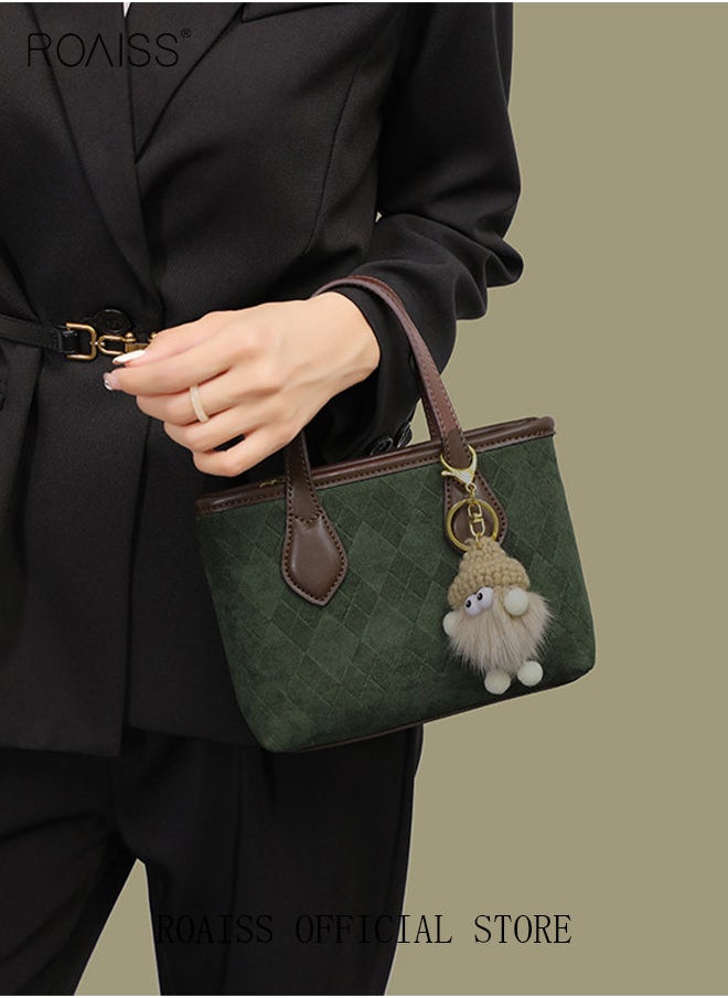 roaiss - Bucket Bag for Women Can Be Used As A Cross-Body Bag Frosted Fashionable and Versatile Retro Casual Textured Handbag - Image 1