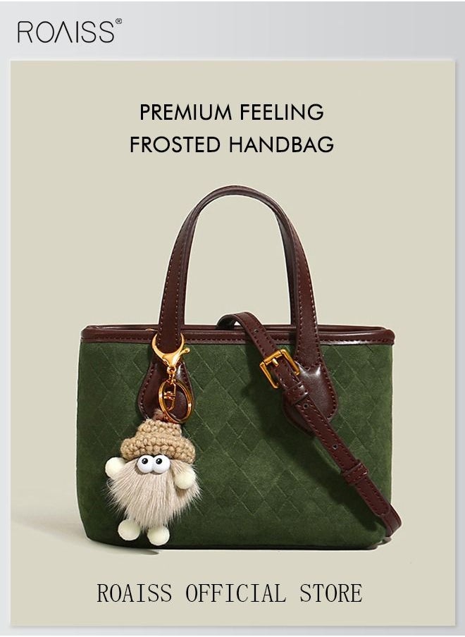 roaiss - Bucket Bag for Women Can Be Used As A Cross-Body Bag Frosted Fashionable and Versatile Retro Casual Textured Handbag - Image 1