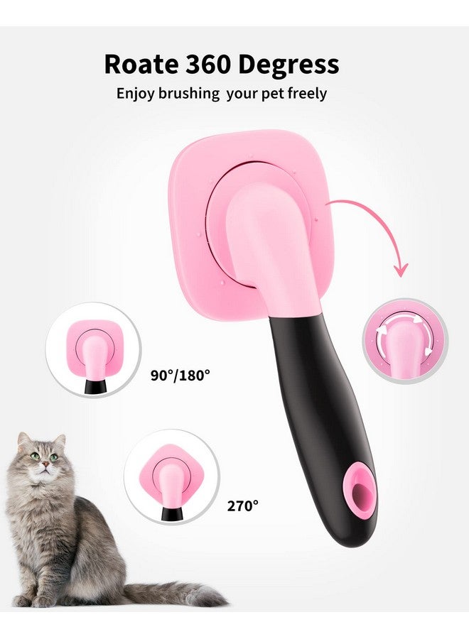 Glendan Dog Brush & Cat Brush Slicker Pet Grooming Brush Shedding Grooming Tools(Pink) - Image 3
