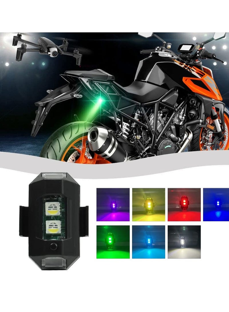 KASTWAVE 4pcs LED Strobe Drone Light Aircraft Flying Anti-Collision Night Lights 7 Colors USB Charging for DJI Air 2S / Mini 2 / Mavic Air 2 / Mavic Mini Drone / Bike / Dirt Bike / Car / Motorcycle - Image 2