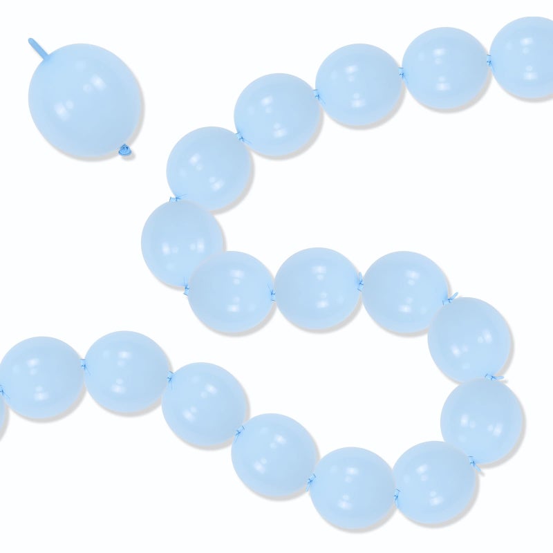 Govpy Light Blue Linking Balloons, 60PCS 6 Inch Small Baby Blue Quick Link Balloons for Making Balloon Wall Heart Arch, Tails Balloon for Wedding Birthday Baby Shower Engagement Graduation Party Decorations - Image 1