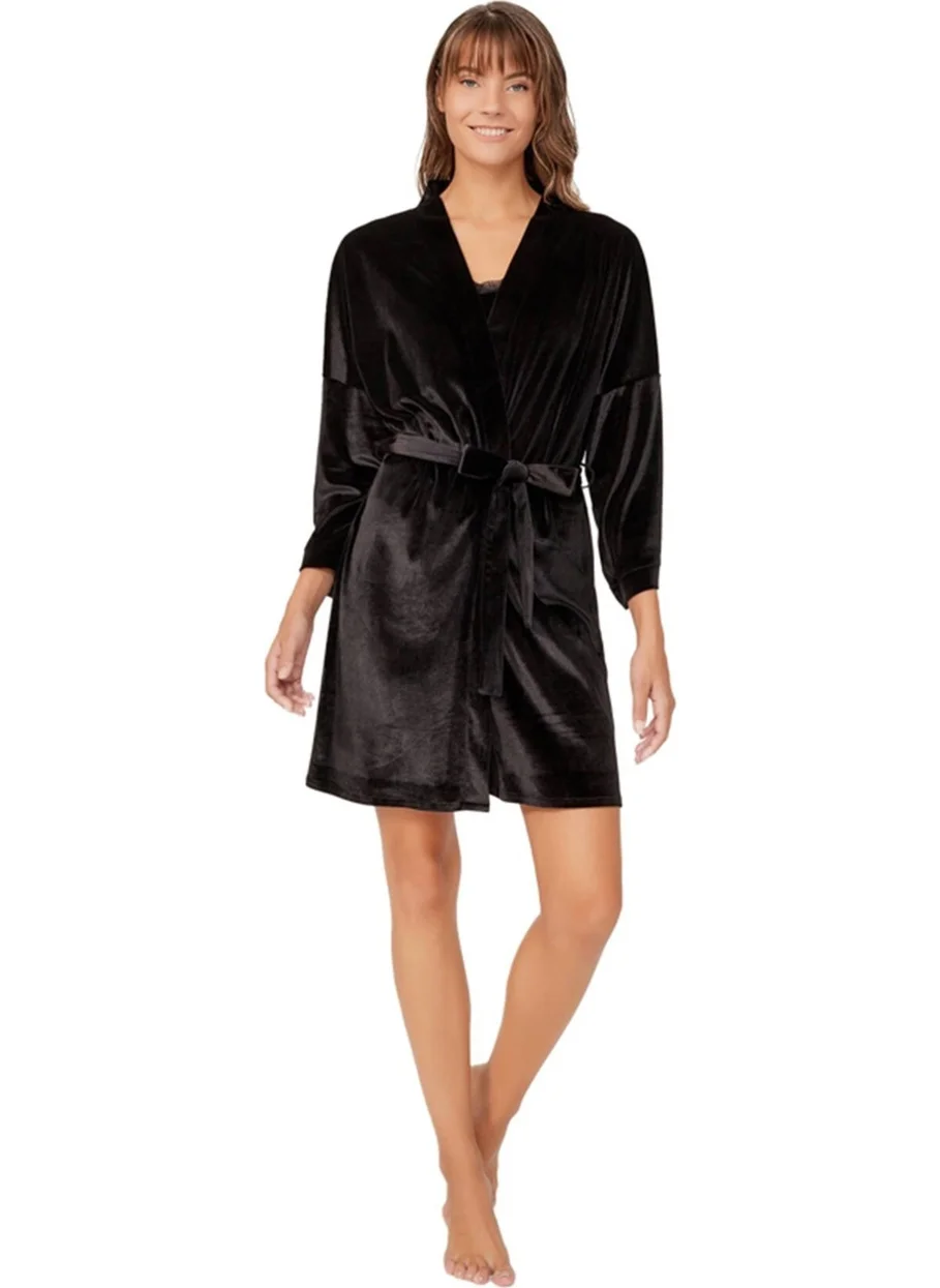 COTTONHILL Velvet Robe Dress