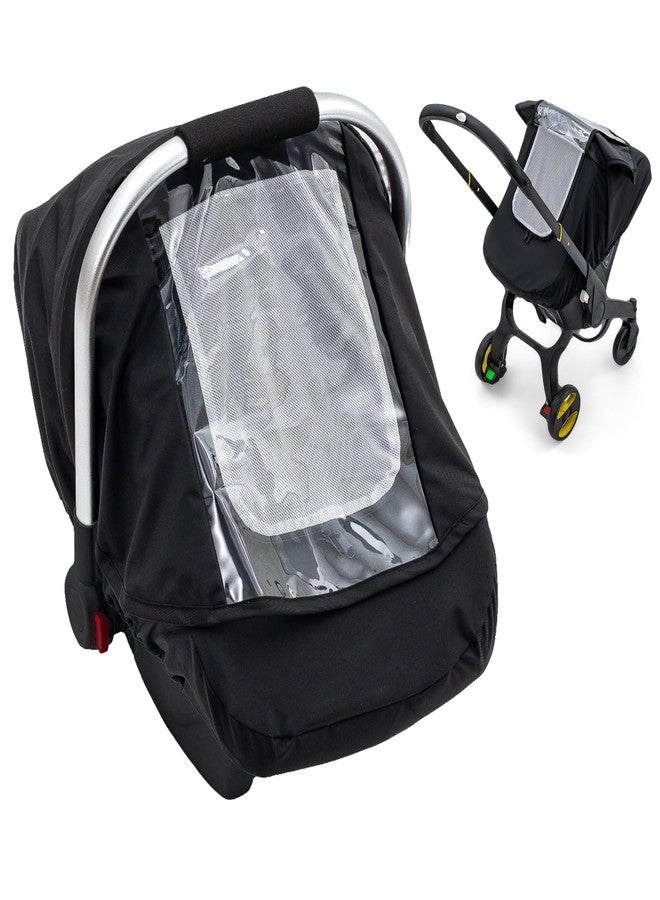 Kaseeous Waterproof Baby Car Seat Cover, Car Seat Rain Cover with Clear Window & Breathable Mesh, Universal Baby Carrier Cover with Support Rod to Prevent Collapse, Lightweight Weather Shield with Storage Bag - Image 1
