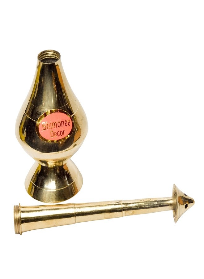 Bhimonee Decor | Brass Paneer Chambu for Pooja Room Decor | 130 gm, 9 Inches | Traditional Brass Chambu for Religious Rituals - Image 4