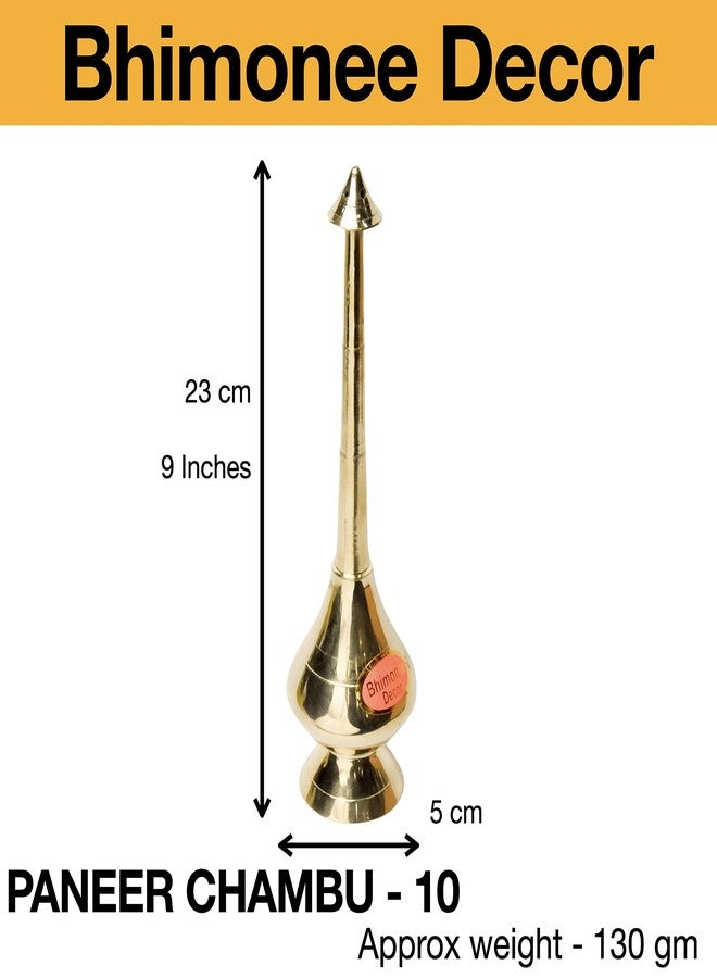 Bhimonee Decor | Brass Paneer Chambu for Pooja Room Decor | 130 gm, 9 Inches | Traditional Brass Chambu for Religious Rituals - Image 5