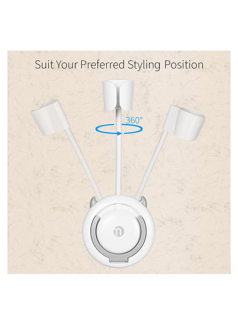 SOLARAE Hair Dryer Holder Wall Mounted, Hands Free Blow Dryer Stand, Adjustable Blow Dryer Organizer with Cable Hanger, Self Adhesive Hair Blow Dryer Rack for Cabinet Bathroom - Image 3