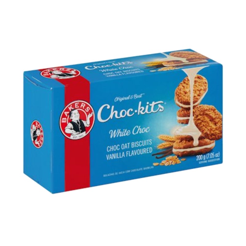 Bakers Choc-Kits Biscuits, White Chocolate - 200g, South Africa - Image 3