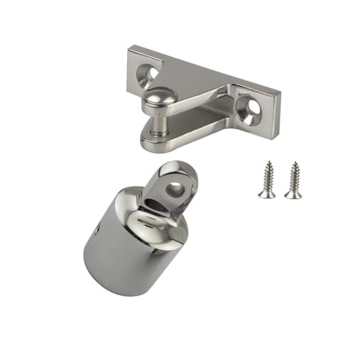 Douzime 1 Inch Bimini Top Eye End Tube Slide Cap + Boat Deck Hinge Mount Marine Hardware 316 Stainless Steel W/Screws - Image 5