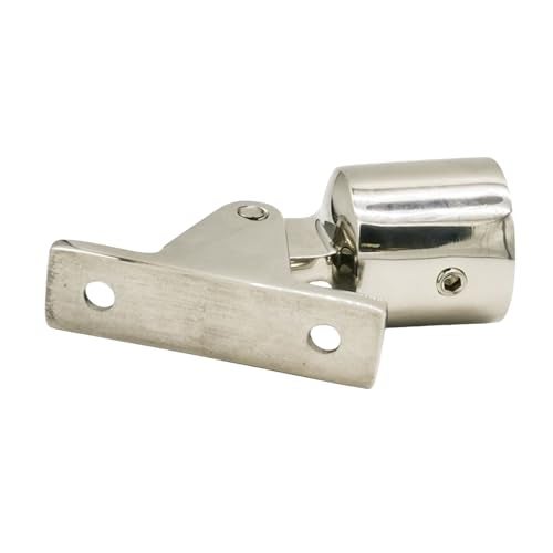 Douzime 1 Inch Bimini Top Eye End Tube Slide Cap + Boat Deck Hinge Mount Marine Hardware 316 Stainless Steel W/Screws - Image 3