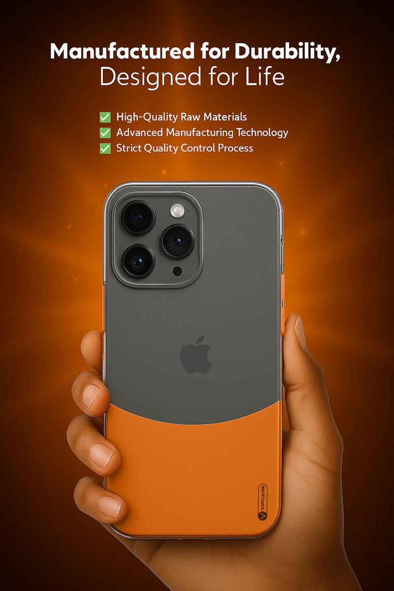 Vipcare iphone 16 pro pc duo case smooth finish iphone 16 phone case anti yellowing protective 16 pro case classic scratch resistant clear iphone case - Image 2