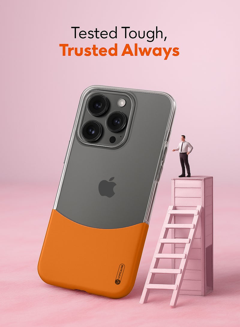 Vipcare iphone 16 pro pc duo case smooth finish iphone 16 phone case anti yellowing protective 16 pro case classic scratch resistant clear iphone case - Image 4