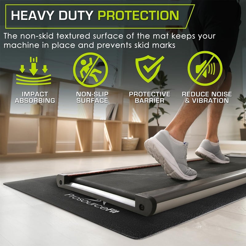 ProsourceFit Treadmill & Exercise Equipment Mats, Folding (7’L x 3’W x ¼”T) High Density PVC Floor Protector - Image 5