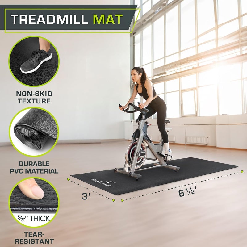 ProsourceFit Treadmill & Exercise Equipment Mats, Folding (7’L x 3’W x ¼”T) High Density PVC Floor Protector - Image 2