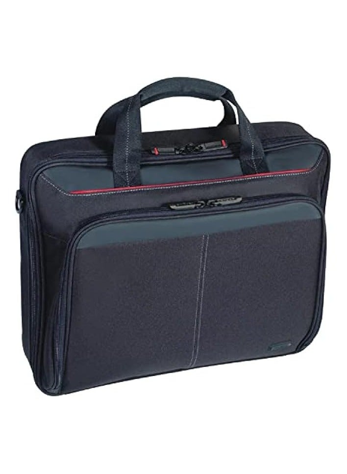 targus Classic Clamshell Laptop Bag With Adjustable Padded Handles to fit up to 14-Inch, Black/Red - CN414EU - Image 5