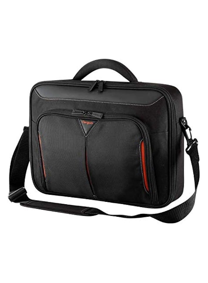 targus Classic Clamshell Laptop Bag With Adjustable Padded Handles to fit up to 14-Inch, Black/Red - CN414EU - Image 4