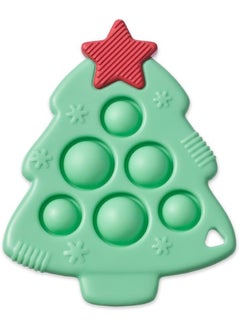 Itzy Ritzy Itzy Ritzy Sensory Popper Toy - Itzy Pop Toy Features Raised Textures to Soothe Sore Gums; Relieves Stress and Improves Fine Motor Skills; Can Attach to a Bag or Pacifier Strap; Christmas Tree  - Image 1