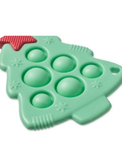 Itzy Ritzy Itzy Ritzy Sensory Popper Toy - Itzy Pop Toy Features Raised Textures to Soothe Sore Gums; Relieves Stress and Improves Fine Motor Skills; Can Attach to a Bag or Pacifier Strap; Christmas Tree  - Image 4