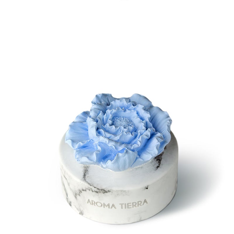 Aroma Tierra Cera Flora Blue Flower Ceramic Essential Oil Diffuser - Non-Electric Passive Aromatherapy Diffuser - For Home, Office, Wardrobe, Bathroom - Image 5