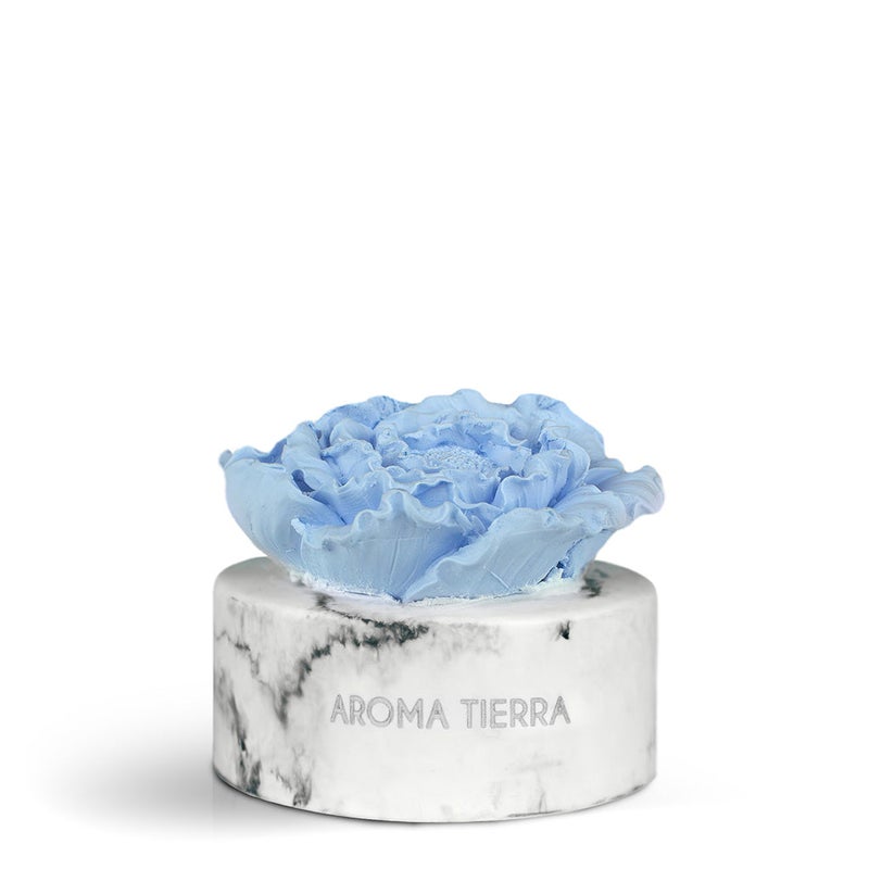 Aroma Tierra Cera Flora Blue Flower Ceramic Essential Oil Diffuser - Non-Electric Passive Aromatherapy Diffuser - For Home, Office, Wardrobe, Bathroom - Image 1
