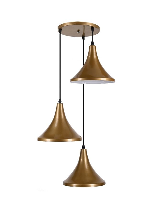 Elina Ceiling lamp - Triple | modern decorative LED E27 pendant light ceiling lamp hanging | suitable for any room | Color: Gold | Size: 70x38 cm