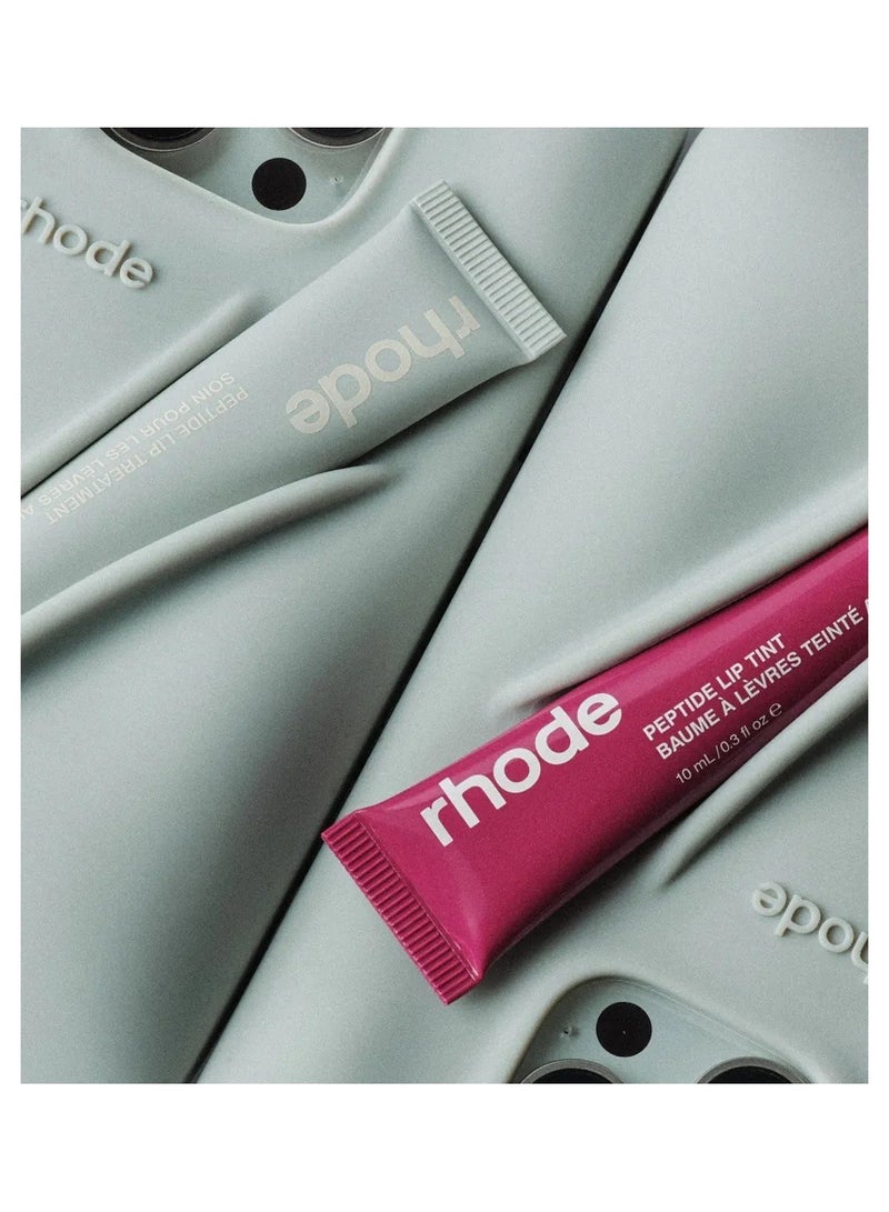 rhode Lip Gloss Phone Case with Lip Tint, For iPhone Case Liquid Silicone Camera Protection Lipstick Lip Glaze Phone Case for iPhone 14 Pro (Grey) - Image 2