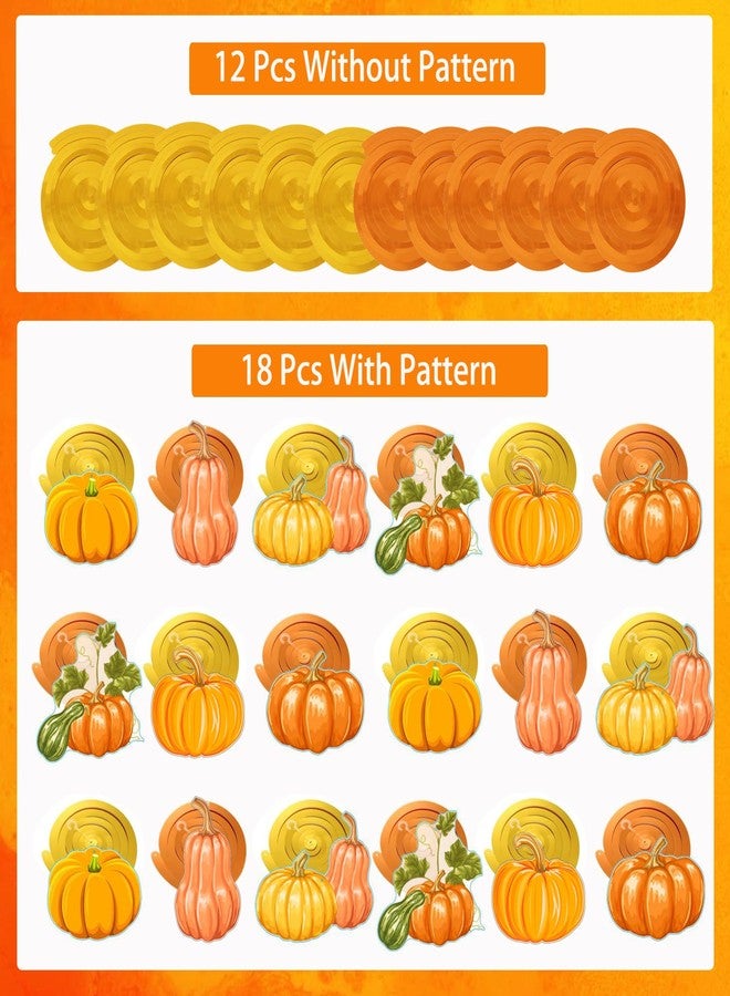 Kinyanco 30Pcs Fall Pumpkin Hanging Swirl Decorations No DIY Thanksgiving Pumpkin Ceiling Streamers Fall Pumpkin Decor for Autumn Harvest Party Baby Shower Home School Office Decorations Supplies - Image 3