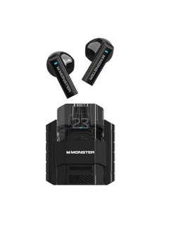 Monster XKT23 wireless bluetooth headphones Mecha style Design Metal Material Gamer Headset Waterproof Noise Reduction With Microphone Black