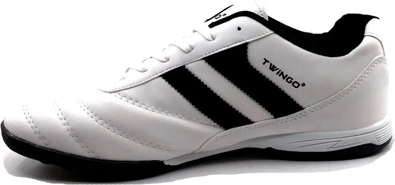TwinGo White-Black Large Size Men's Artificial Turf Football Shoes