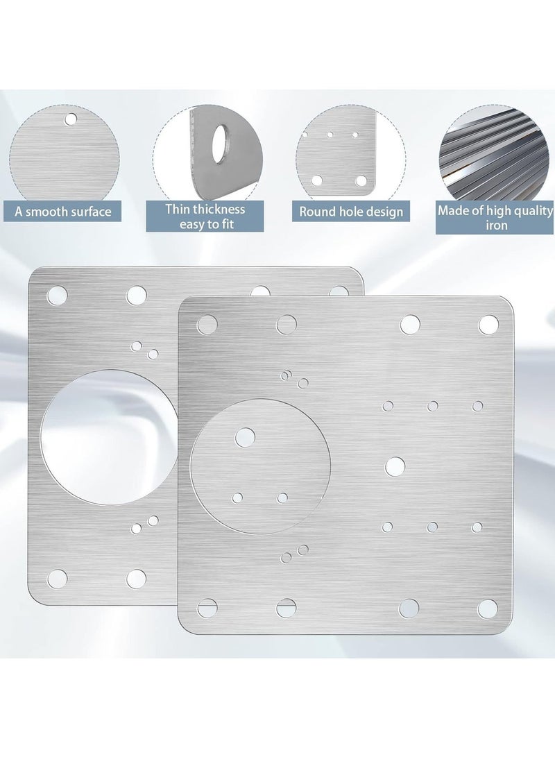 MJZ 6PCS Cabinet Hinge Repair Plate, Stainless Steel Hinge Repair Brackets Kit with Fixing Screws, Hinge Repair Board, Cabinet Hinge Repair Fixing Plates for Kitchen Cupboard Door - Image 4