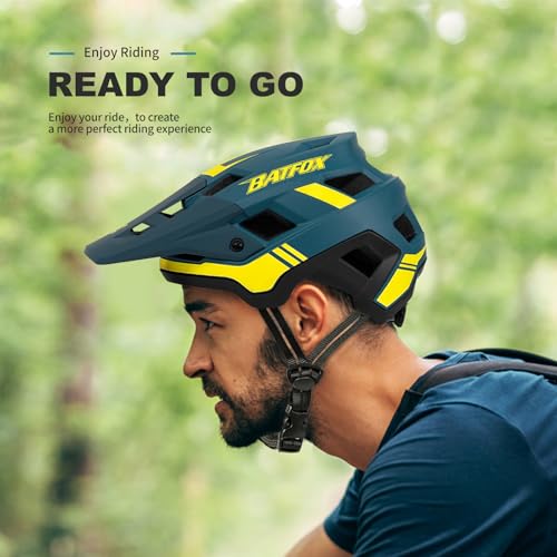 BATFOX Bike Helmet,Mountain Bike Helmet Helmets for Men Women Adults Youth (Dark Green, XL(61-63CM)) - Image 5