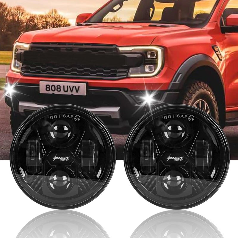 NKCELL POWER 45 Inch F150 LED Fog Lights for 20062014 Ford Accessories 40W Round Bumper Driving White Light Fog Lamps Assembly Repacement DOT SAE Certification IP67 Waterproof 2PCS