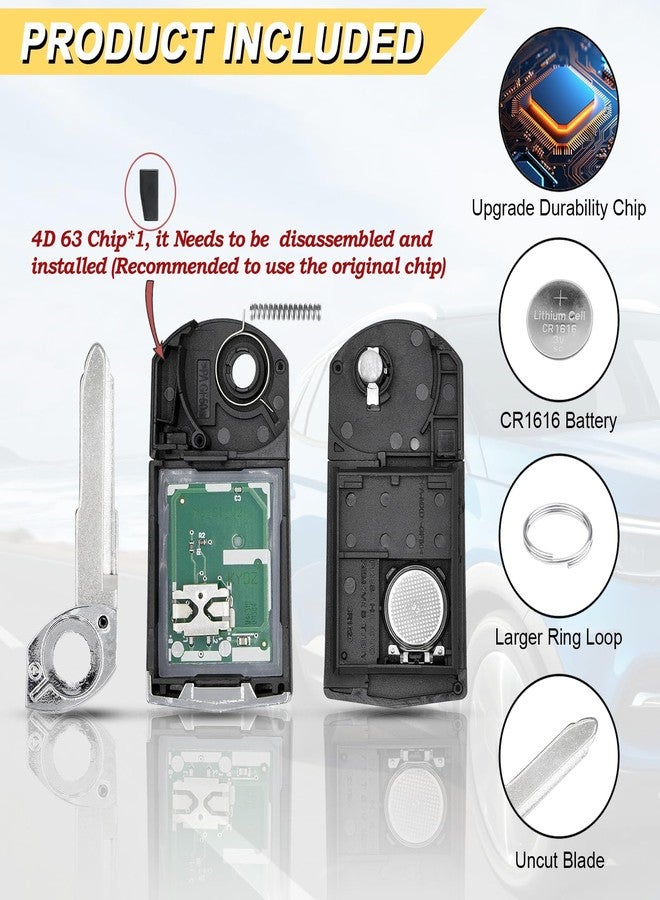 Vurkcy Key Fob Replacement for Mazda 5 2 CX-7 CX-9 BGBX1T478SKE125-01 - Image 5
