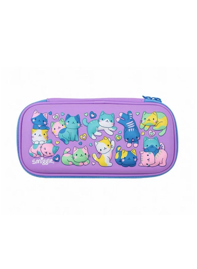 Smiggle – Cartoon Hard-Shell Pencil Case for Primary School Students (Cute Print, Large Capacity)