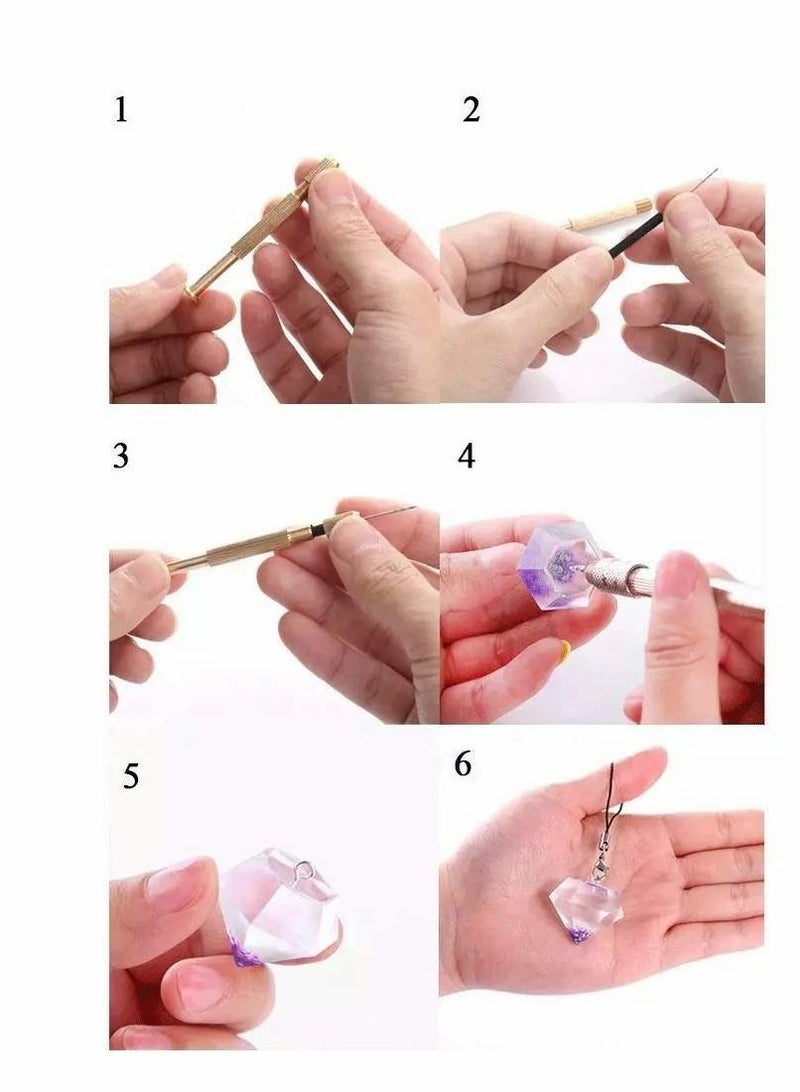 KASTWAVE Epoxy mold Resin Moulds DIY Clear Silicone Epoxy Resin Molds for Pendants Jewelry Making DIY Craft with Casting Molds Tools Set For Aromatherapy Candle Epoxy Resin Real Dried Flower Dry Plants - Image 2