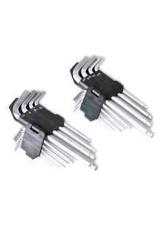 OnSite 18-Piece CRV Metric and SAE Durable and Sturdy Hex Key Set Silver 3.048 x 24.13 x 15.24 cm 702628  - Image 2